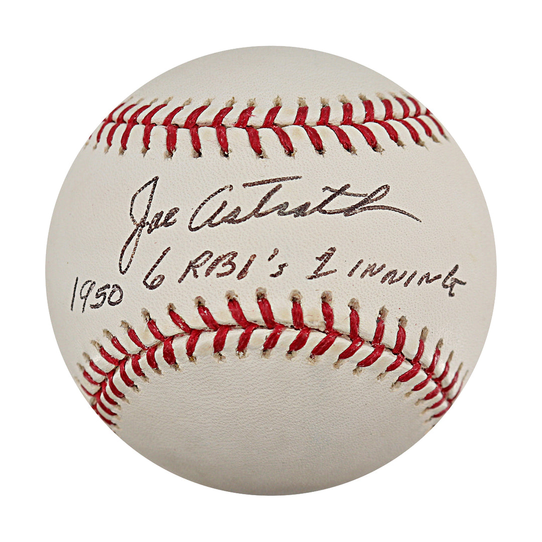Joe Astroth Athlethics Autographed Inscribed OMLB Baseball JSA COA