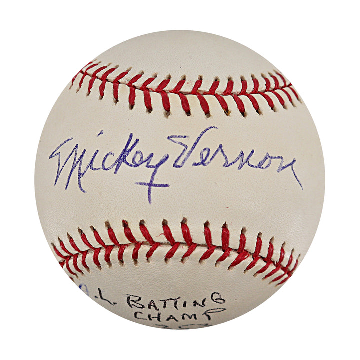 Mickey Vernon Minnesota Twins Autographed Inscribed OMLB Baseball JSA COA