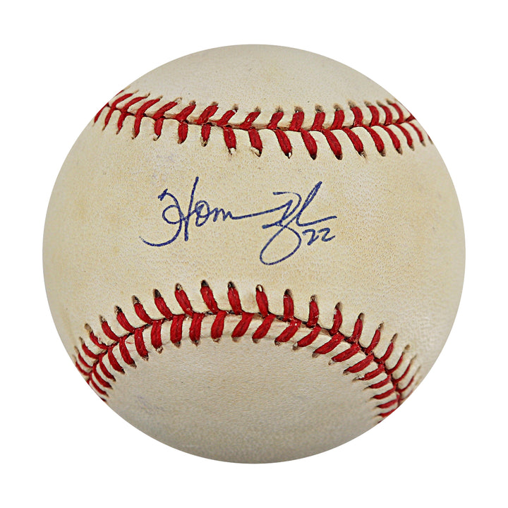 Homer Bush New York Yankees Autographed OAL Baseball JSA COA