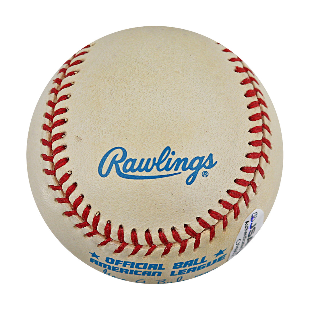 Homer Bush New York Yankees Autographed OAL Baseball JSA COA