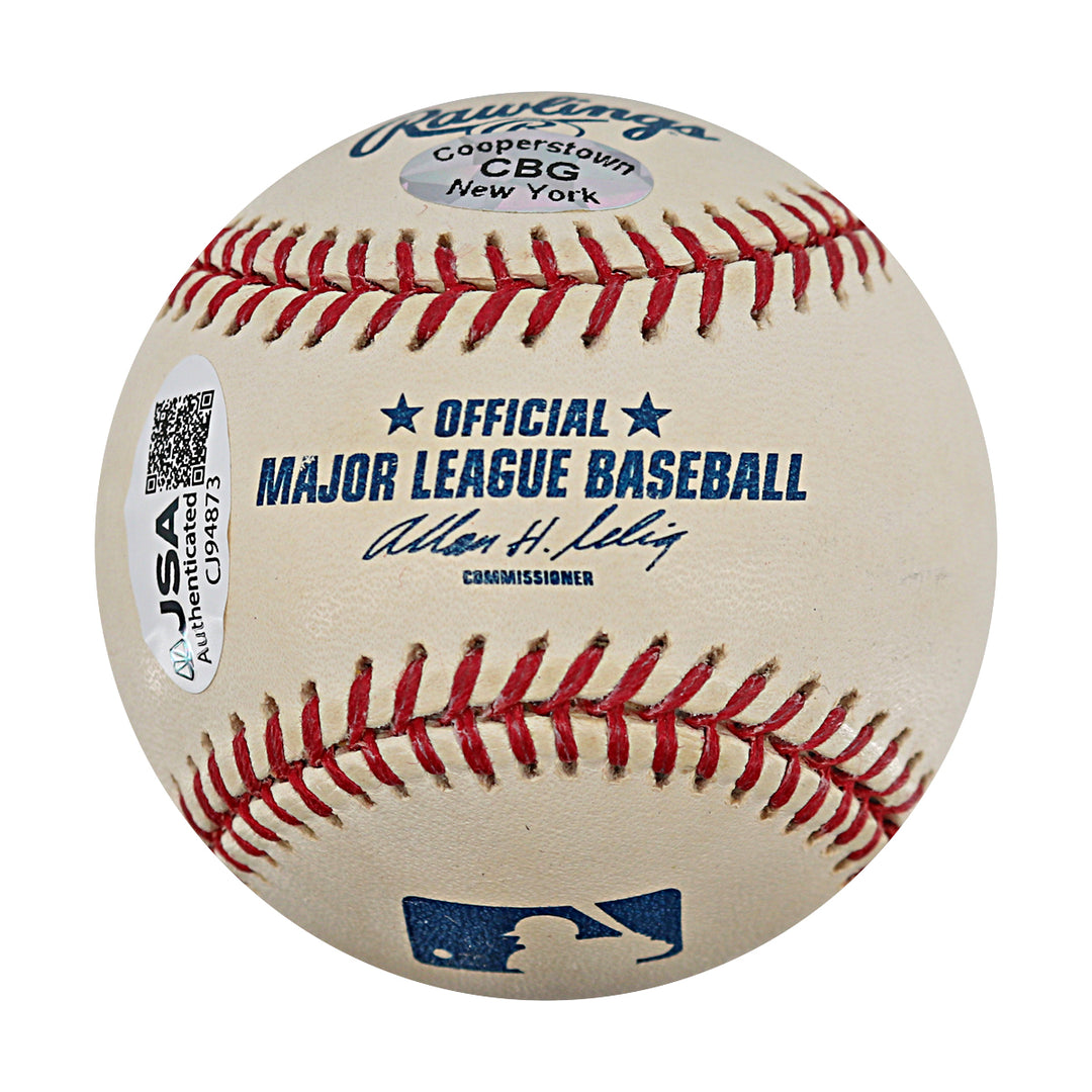 Kevin Brown Rangers Marlins Dodgers Autographed OMLB Baseball JSA COA-2