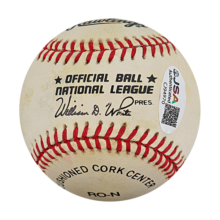 Al Barlick Autographed ONL Baseball JSA COA