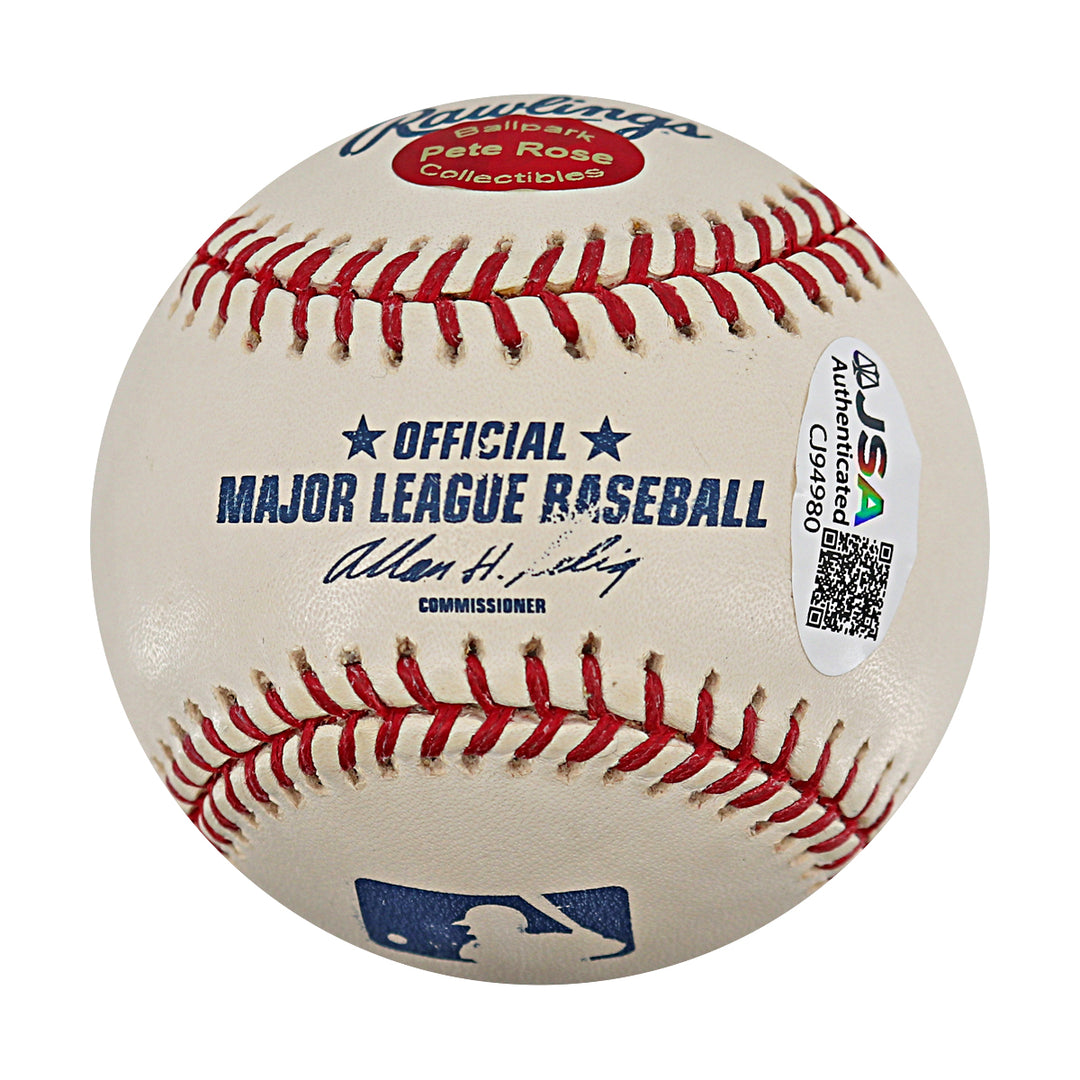 Steve Karsay Yankees Indians Athletics Autographed OMLB Baseball JSA COA