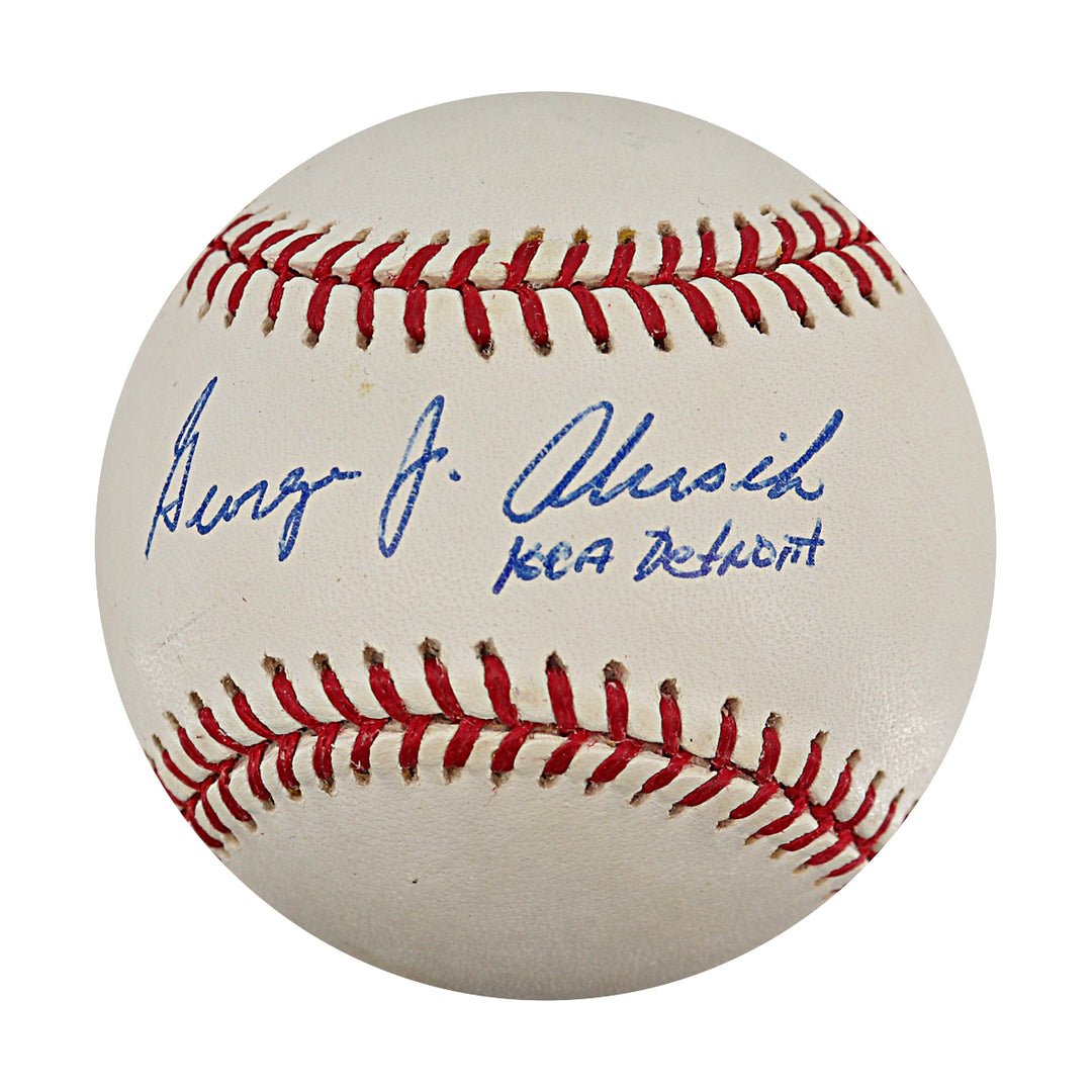 George J Alusik Detroit Tigers Autographed Inscribed OMLB Baseball JSA COA