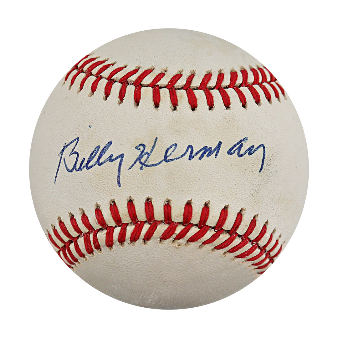 Billy Herman Chicago Cubs Autographed ONL Baseball JSA COA