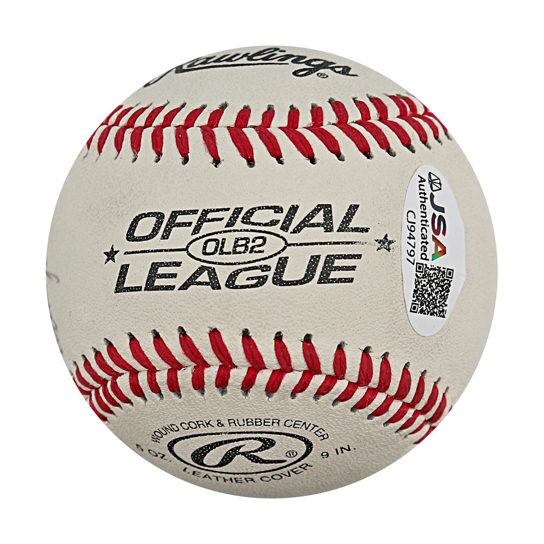 Don Zimmer Yankees Autographed Personalized Official League Baseball JSA COA