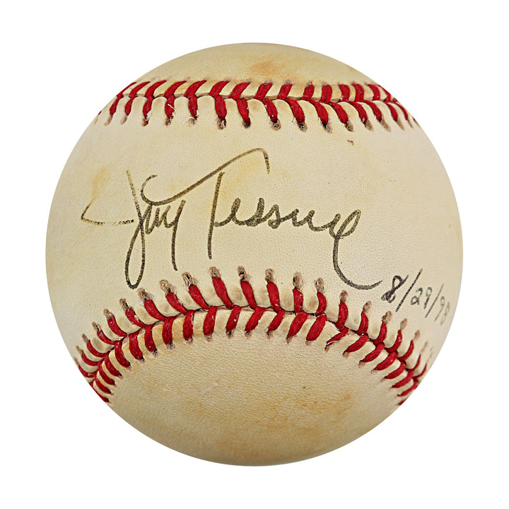 Jay Tessmer New York Yankees Autographed Inscribed OAL Baseball JSA COA