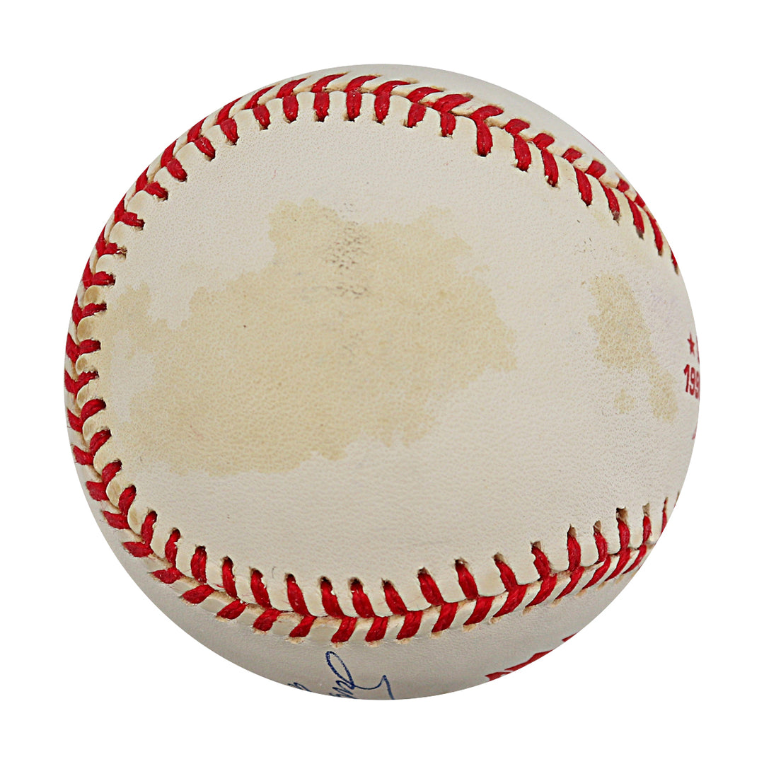 Scott Brosius Yankees Autographed Inscribed 1998 WS Logo Baseball JSA COA