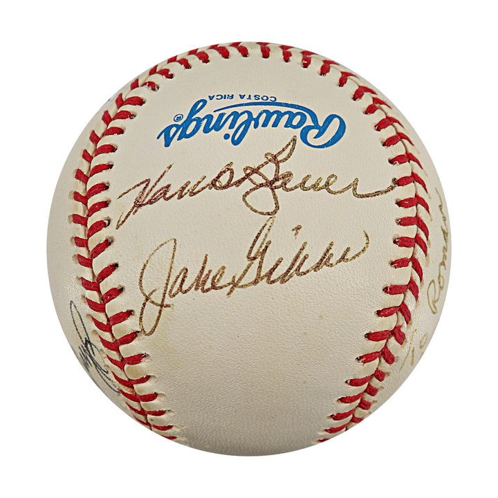 Skowron Blanchard Bauer Gibbs Lopez Yankees Autographed OAL Baseball JSA COA