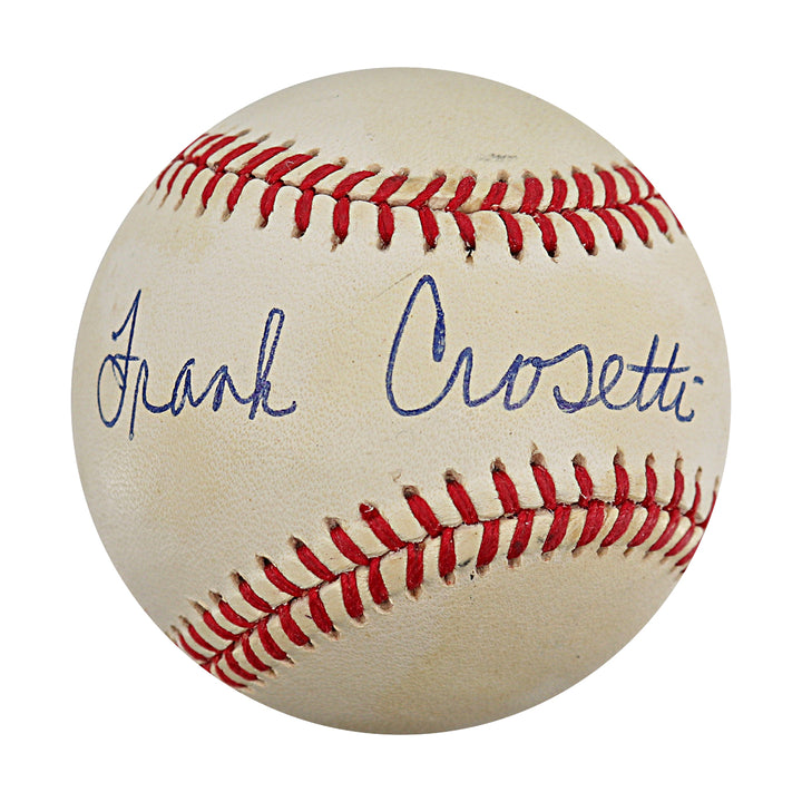 Frank Crosetti New York Yankees Autographed OAL Baseball JSA COA
