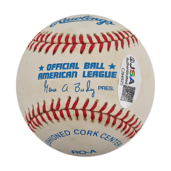 Jim Coates New York Yankees Autographed OAL Baseball JSA COA