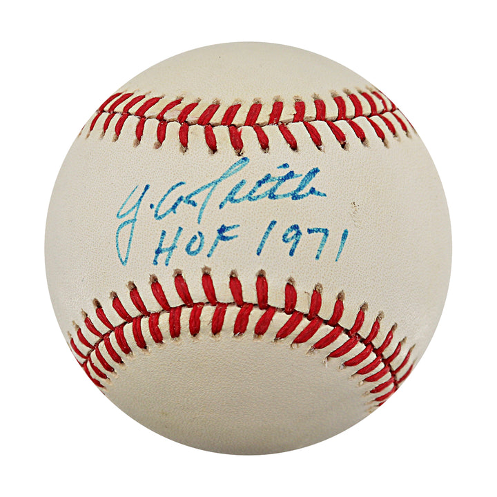 Y.A. Tittle New York Giants Autographed Inscribed OAL Baseball JSA COA