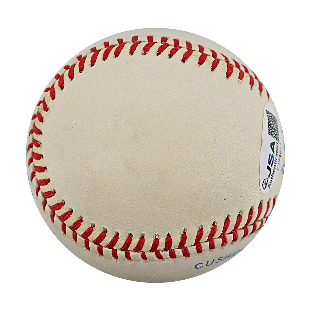 Y.A. Tittle New York Giants Autographed Inscribed OAL Baseball JSA COA