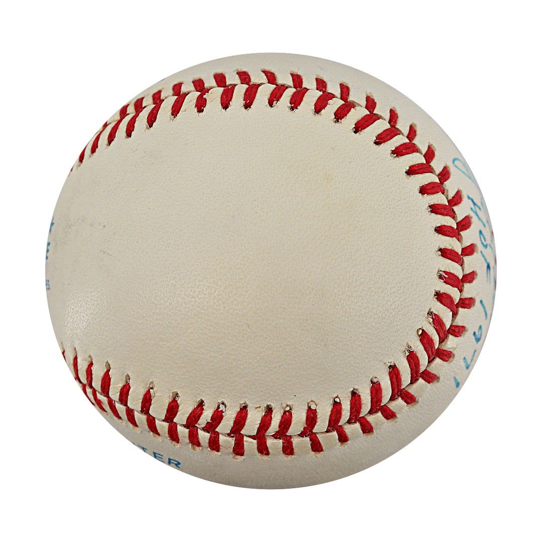 Y.A. Tittle New York Giants Autographed Inscribed OAL Baseball JSA COA