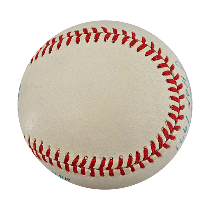 Y.A. Tittle New York Giants Autographed Inscribed OAL Baseball JSA COA