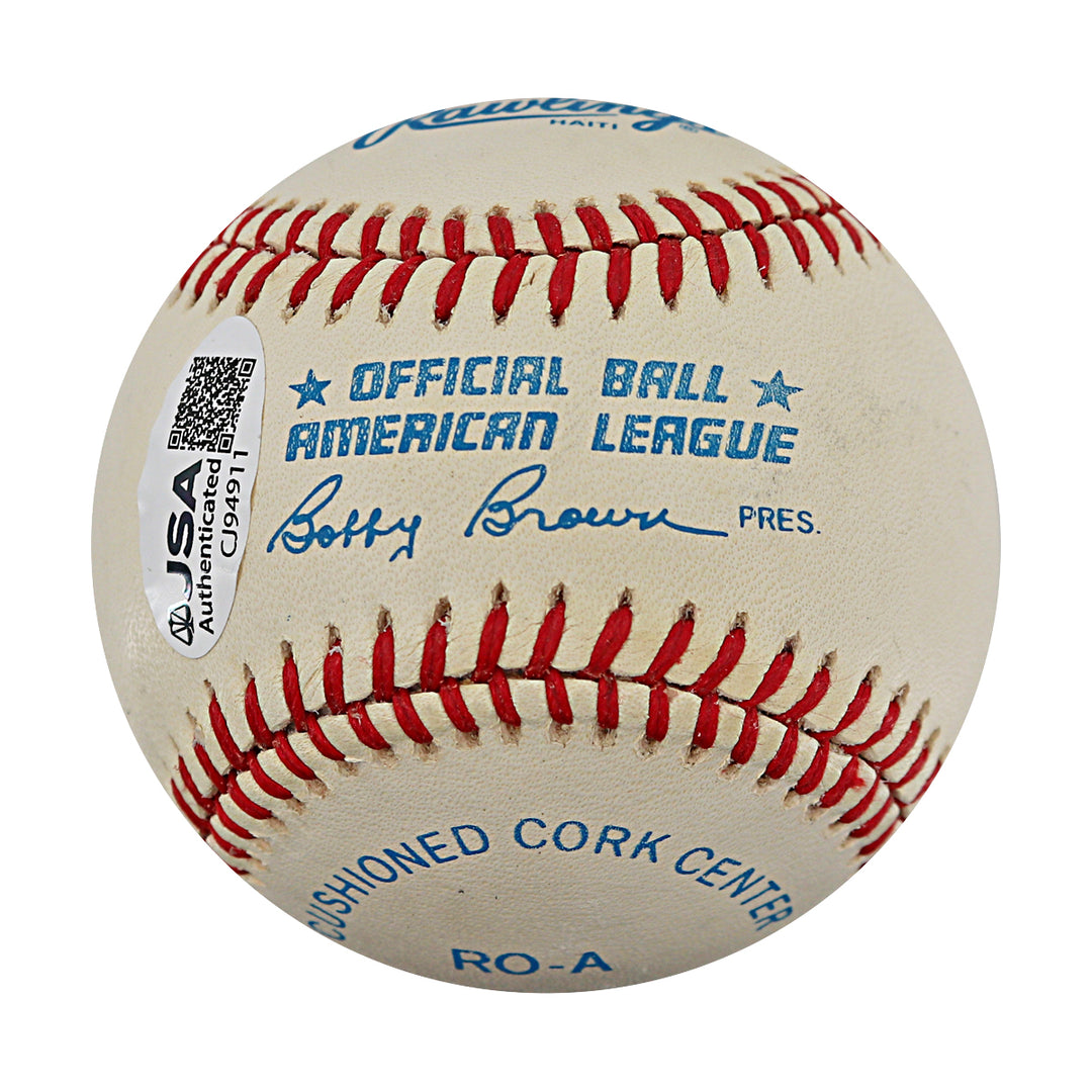 Y.A. Tittle New York Giants Autographed Inscribed OAL Baseball JSA COA