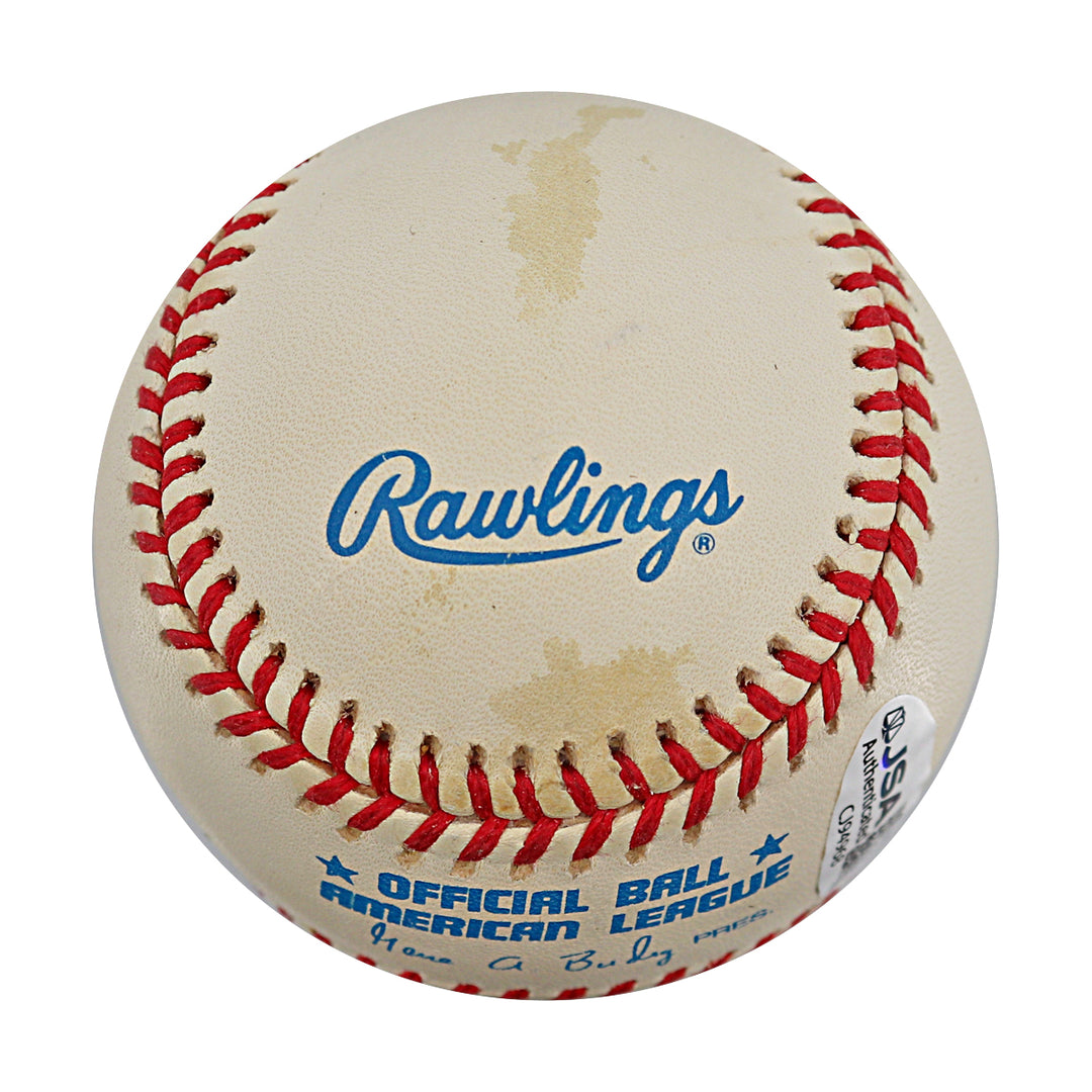 Marty Bystrom Yankees Phillies Autographed OAL Baseball JSA COA