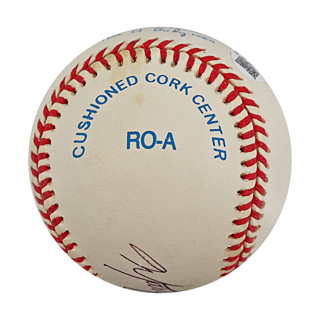 Marty Bystrom Yankees Phillies Autographed OAL Baseball JSA COA