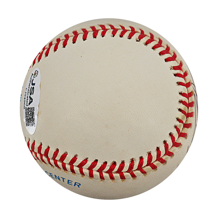 Marty Bystrom Yankees Phillies Autographed OAL Baseball JSA COA
