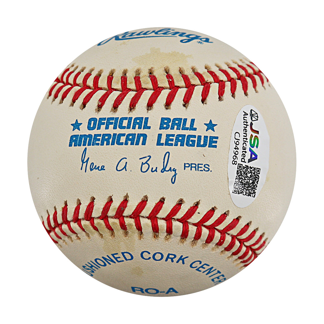 Marty Bystrom Yankees Phillies Autographed OAL Baseball JSA COA