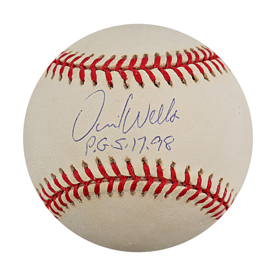 David Wells New York Yankees Autographed Inscribed OAL Baseball JSA COA