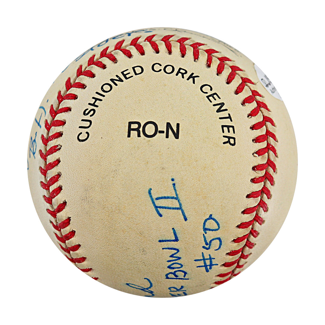 Bob Hyland Packers Giants Autographed Personalized ONL Baseball JSA COA