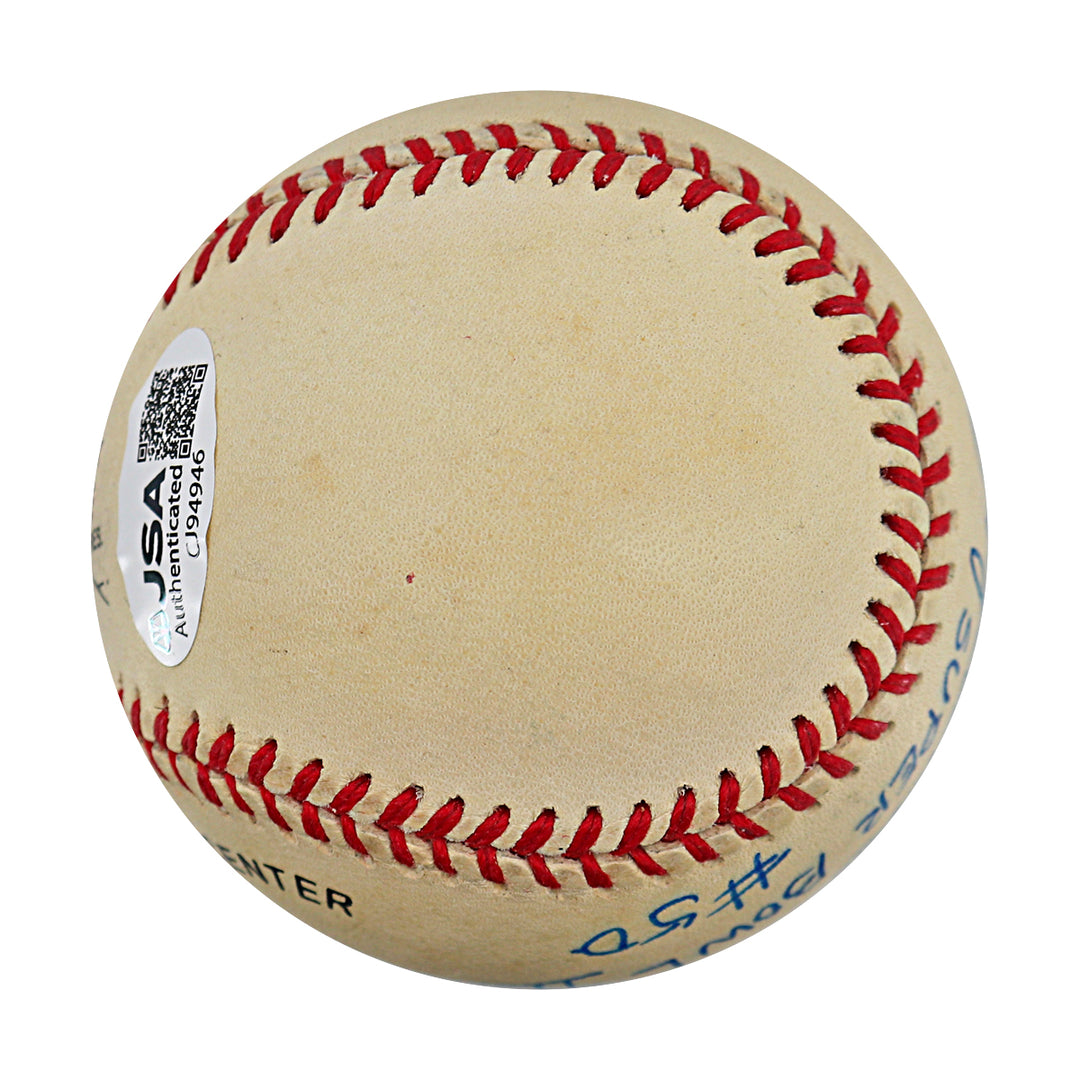 Bob Hyland Packers Giants Autographed Personalized ONL Baseball JSA COA