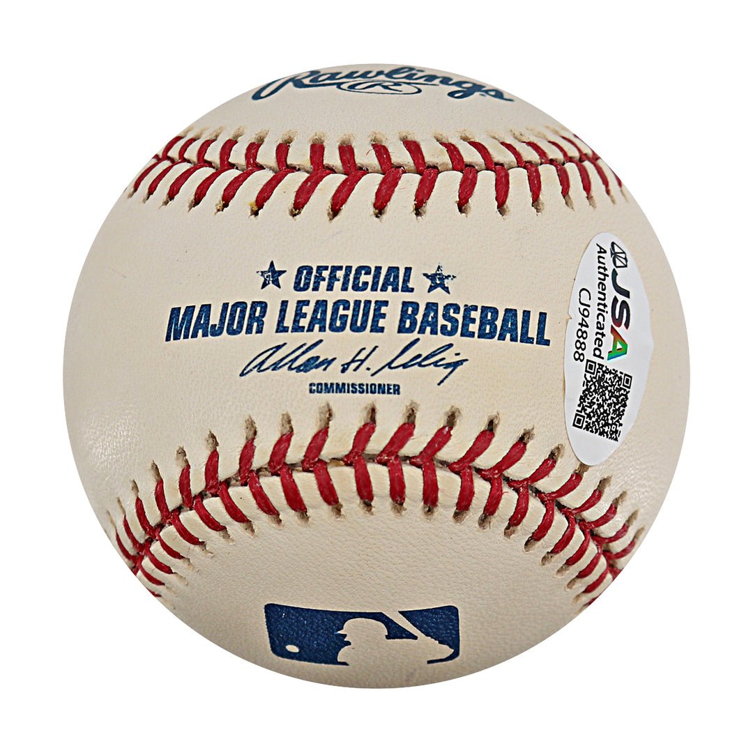 Jay Johnstone New York Yankees Autographed Inscribed OMLB Baseball JSA COA