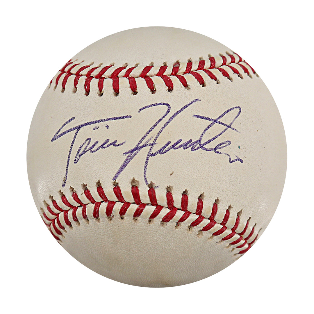 Tori Hunter Twins Tigers Autographed OMLB Baseball JSA COA