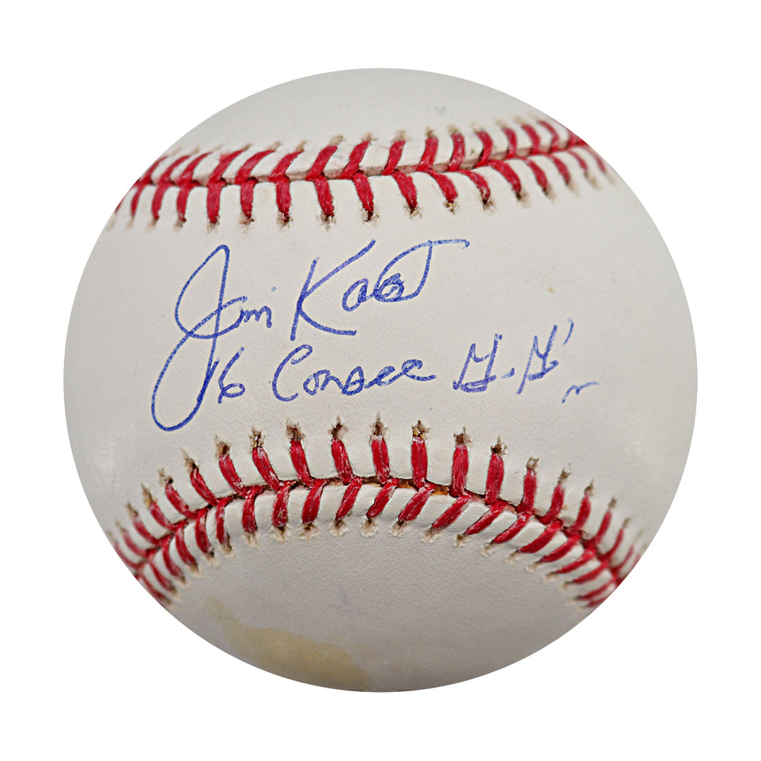 Jim Kaat Minnesota Twins Autographed Inscribed OMLB Baseball Steiner & MLB Holo