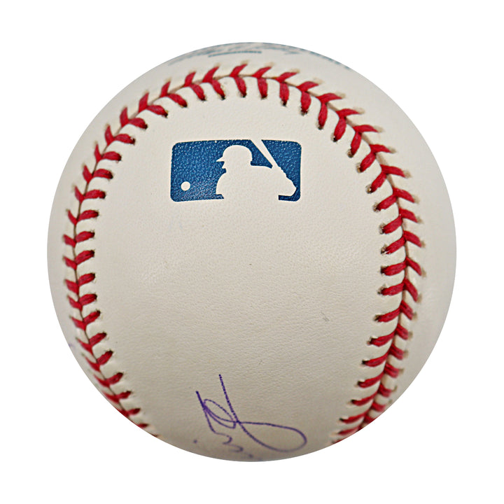 Eli Manning Tiki Barber New York Giants Autographed OMLB Baseball Steiner COA