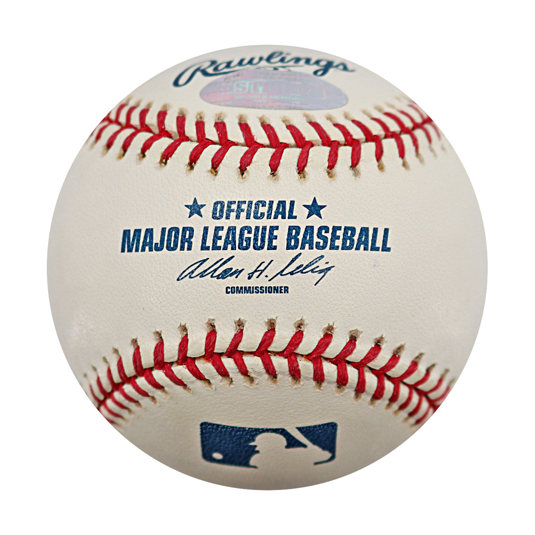 Eli Manning Tiki Barber New York Giants Autographed OMLB Baseball Steiner COA