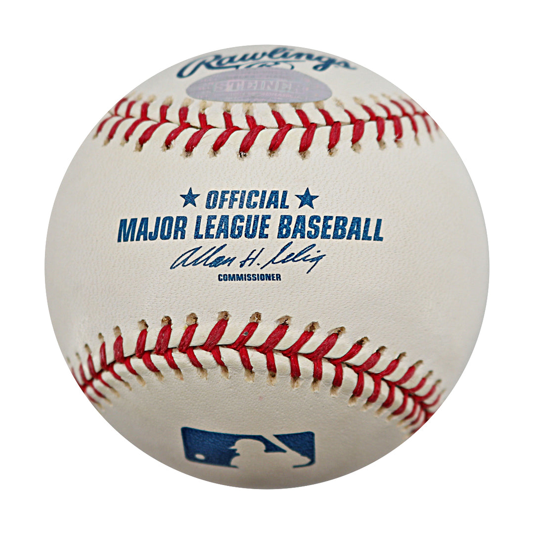 Tiki Barber New York Giants Autographed OMLB Baseball Steiner COA