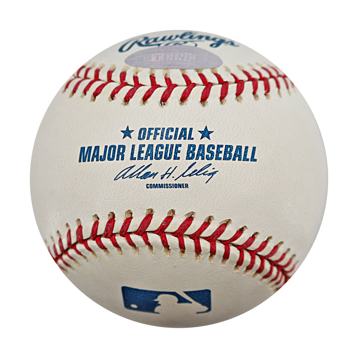 Tiki Barber New York Giants Autographed OMLB Baseball Steiner COA