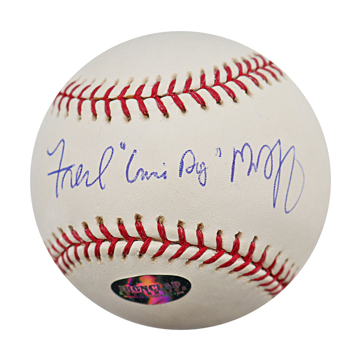 Fred McGriff Rays Braves Autographed Inscribed OMLB Baseball IronClad Auth Holo