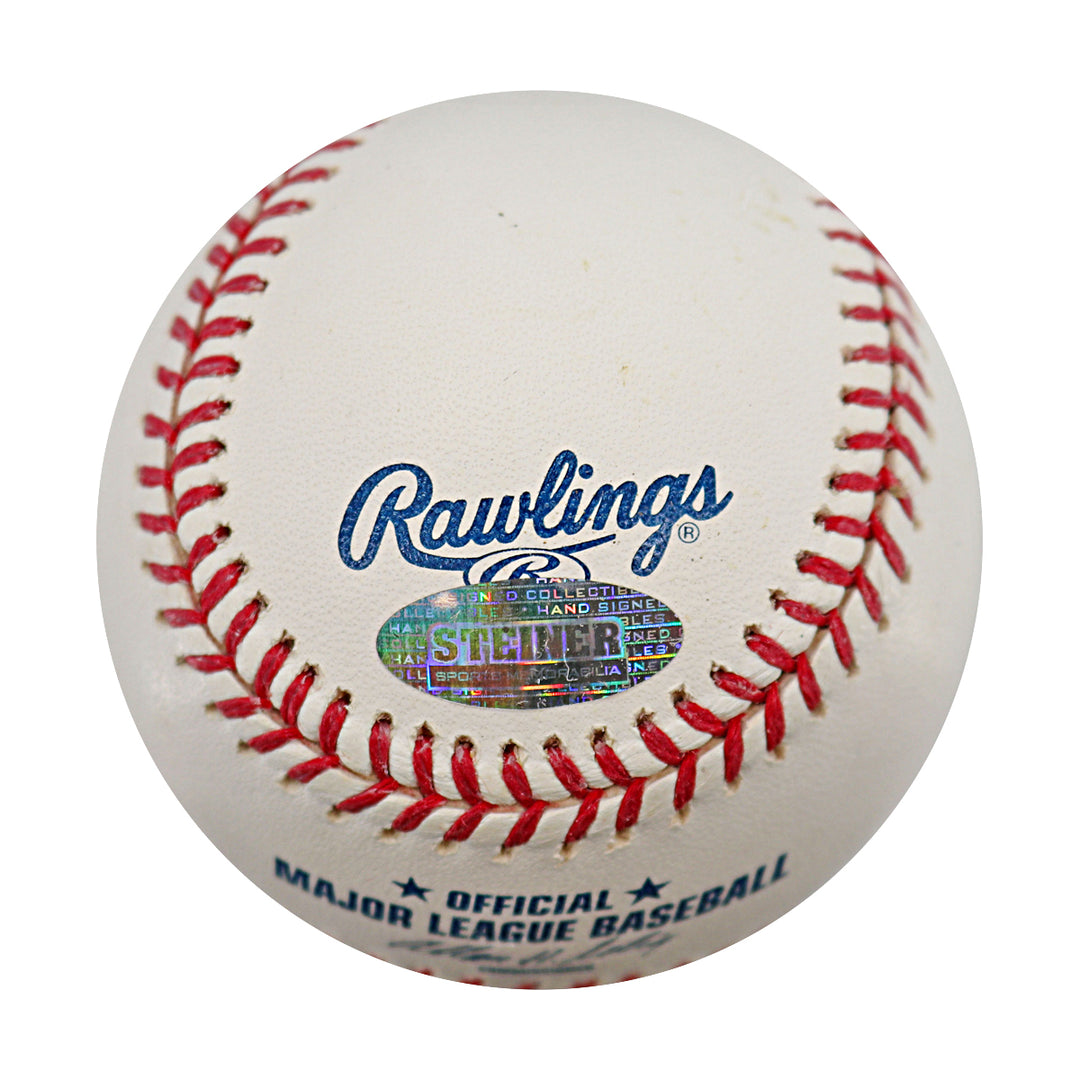 Darrell Rasner New York Yankees Autographed OMLB Baseball Steiner COA