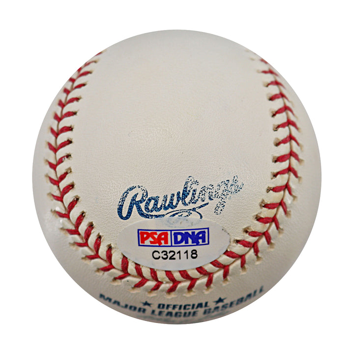 Ruben Sierra Rangers Yankees Autographed OMLB Baseball PSA COA