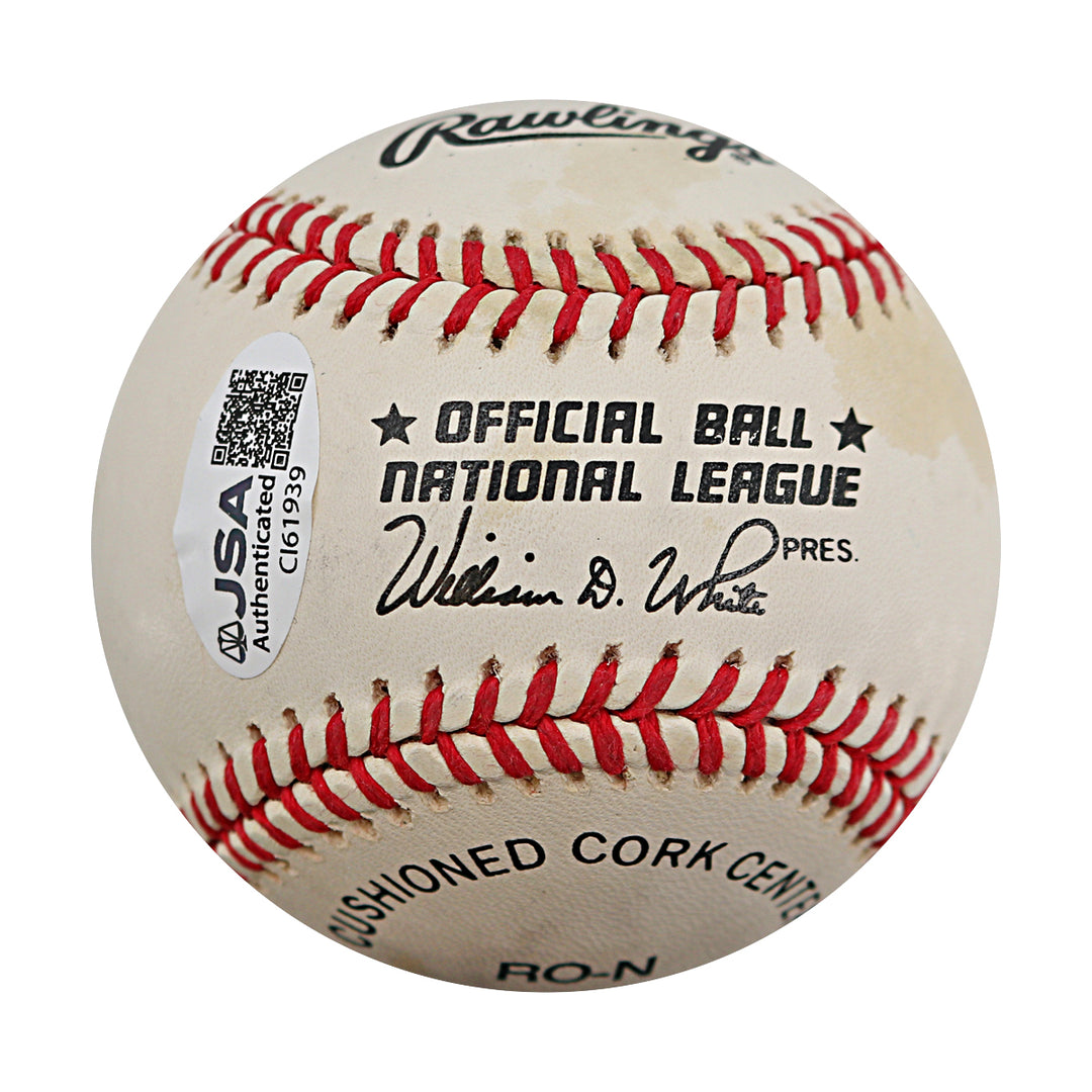 Lou Brock St. Louis Cardinals Autographed ONL Baseball JSA COA