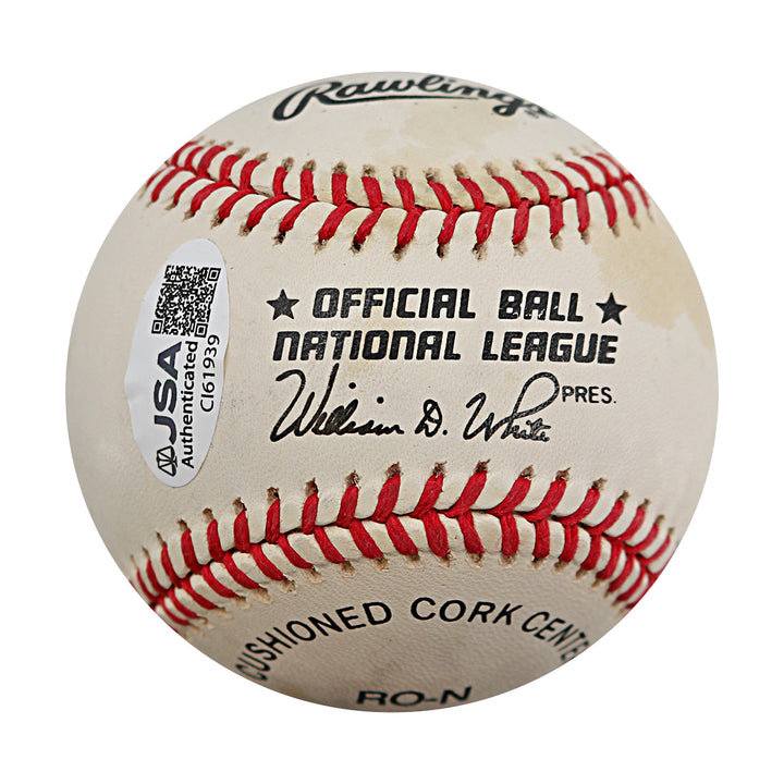 Lou Brock St. Louis Cardinals Autographed ONL Baseball JSA COA
