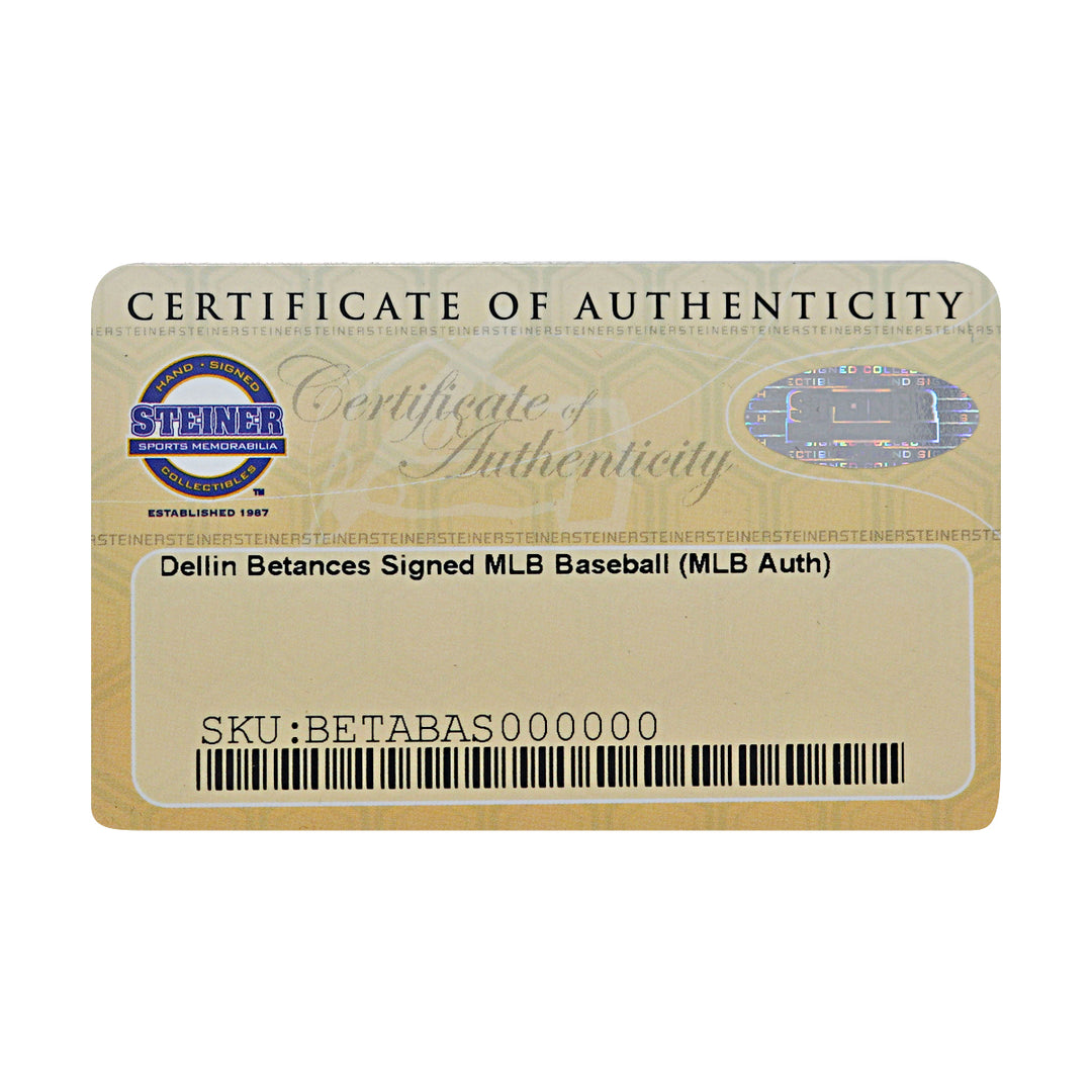 Dellin Betances New York Yankees Autographed OMLB Baseball Steiner COA MLB Holo