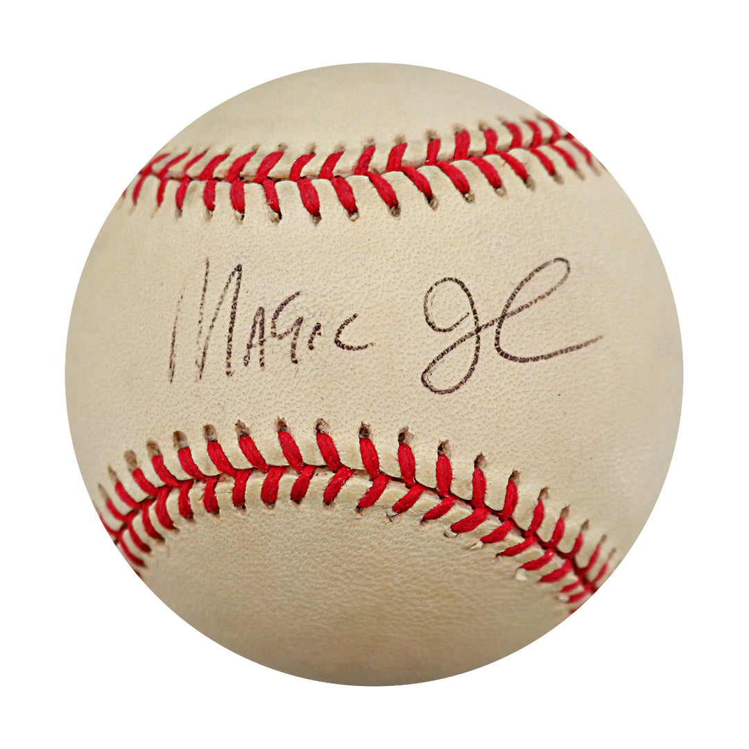 Magic Johnson Los Angeles Lakers Autographed ONL Baseball Triumph Holo
