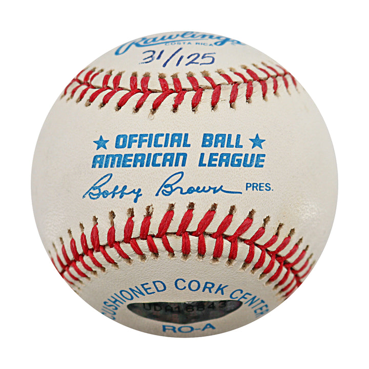 Rollie Fingers Athletics Autographed Inscribed OAL Baseball LE 31/125 UDA COA