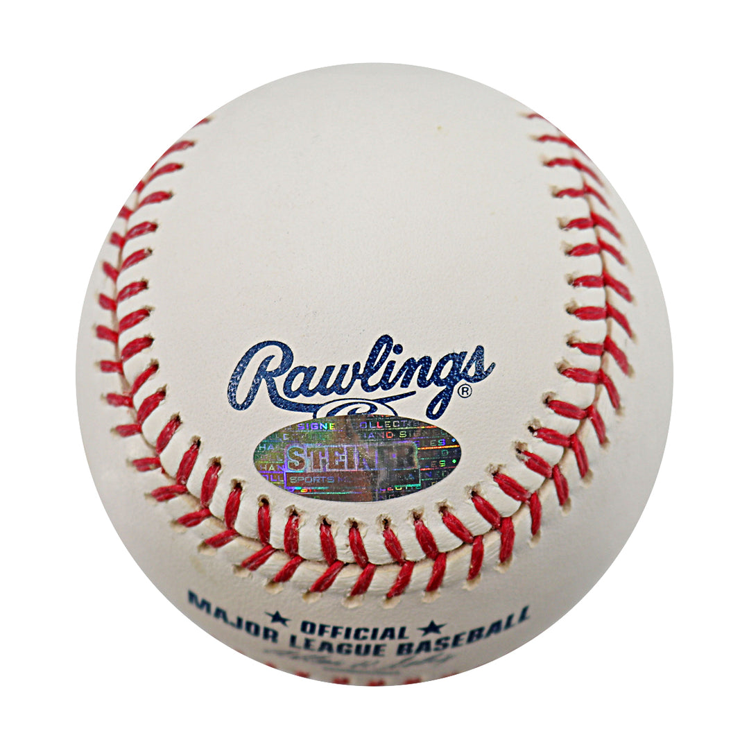 Joe Girardi Yankees Autographed OMLB Commerative Logo Baseball Steiner COA
