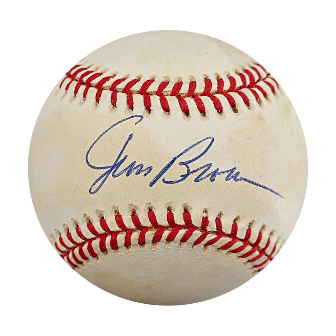 Jim Brown Cleveland Browns Autographed OAL Baseball JSA LOA