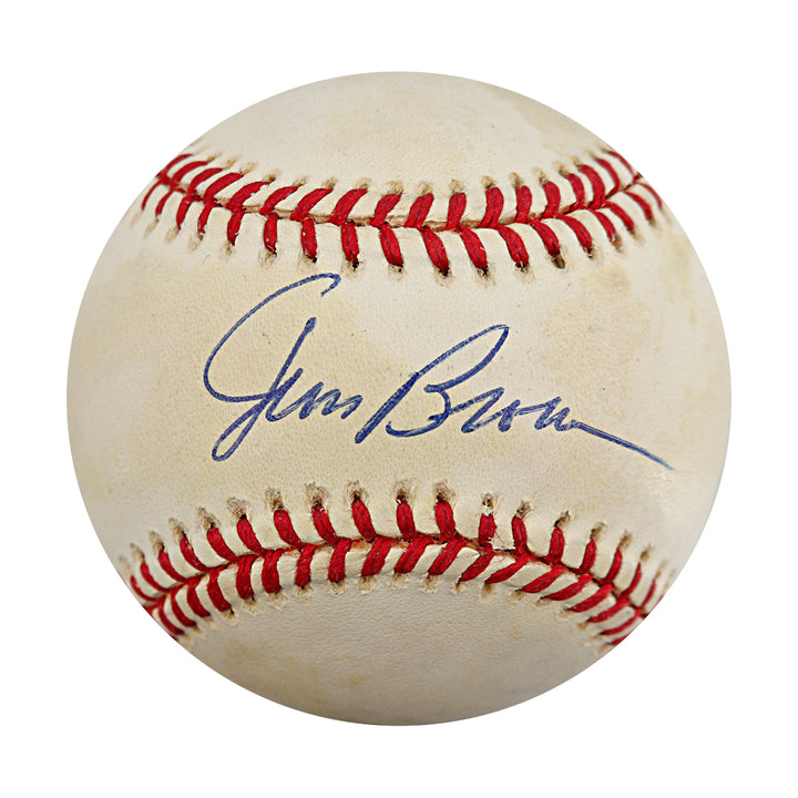 Jim Brown Cleveland Browns Autographed OAL Baseball JSA LOA