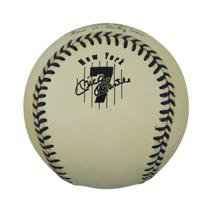 Mickey Mantle New York Yankees Logo OAL Baseball 