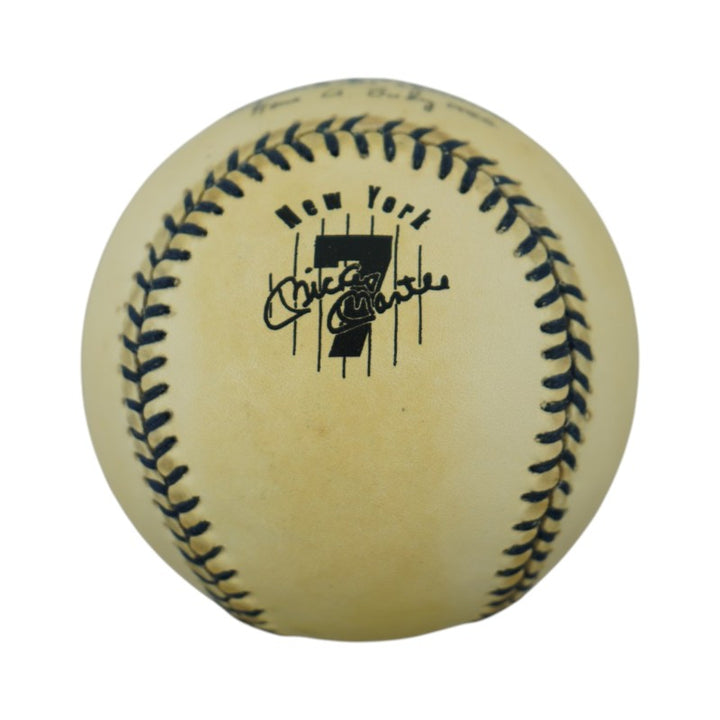Mickey Mantle New York Yankees Logo OAL Baseball - 3