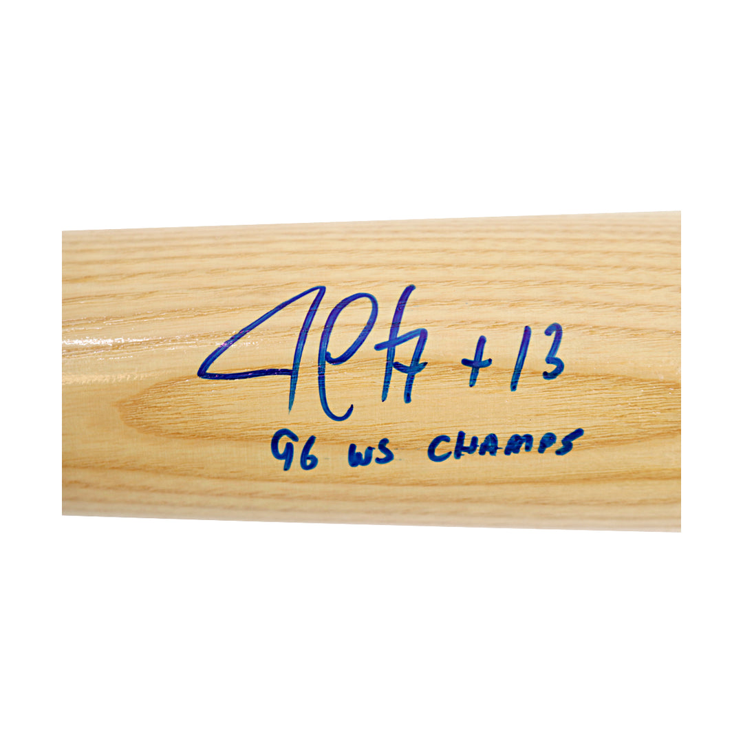 Jim Leyritz New York Yankees Signed Inscribed Game Model Bat All American COA