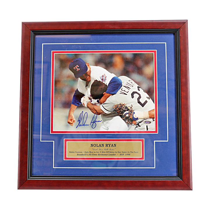 Nolan Ryan Texas Rangers Autographed Framed 8x10 Photo Nolan Ryan Holo