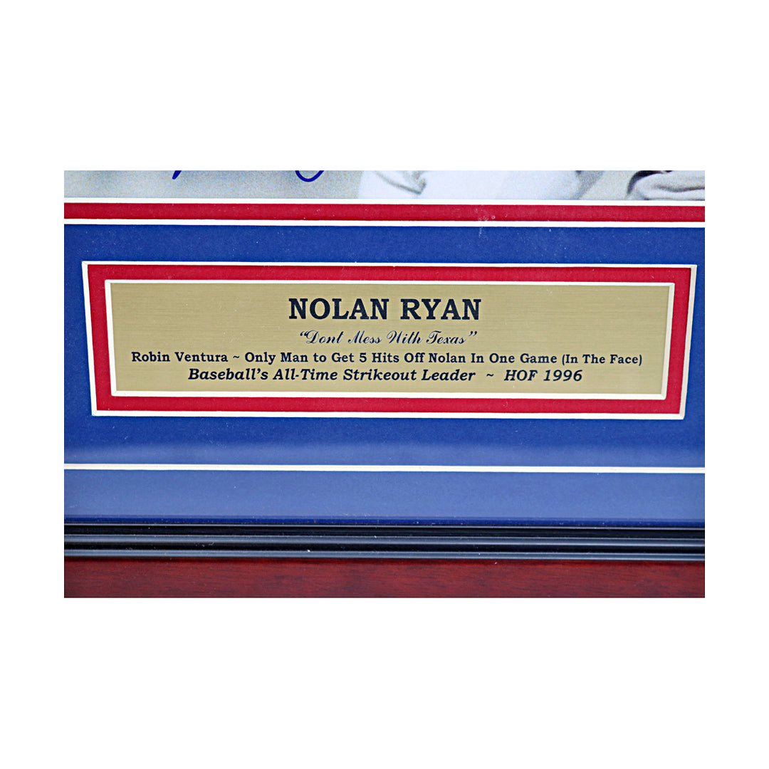 Nolan Ryan Texas Rangers Autographed Framed 8x10 Photo Nolan Ryan Holo